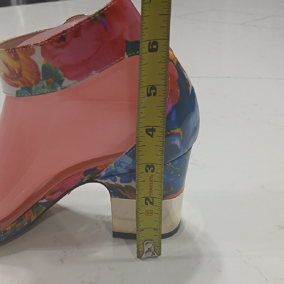 Nanette Lepore Floral Block Heel Sandals Sz 8.5M Gentle Used - Picture 5 of 9